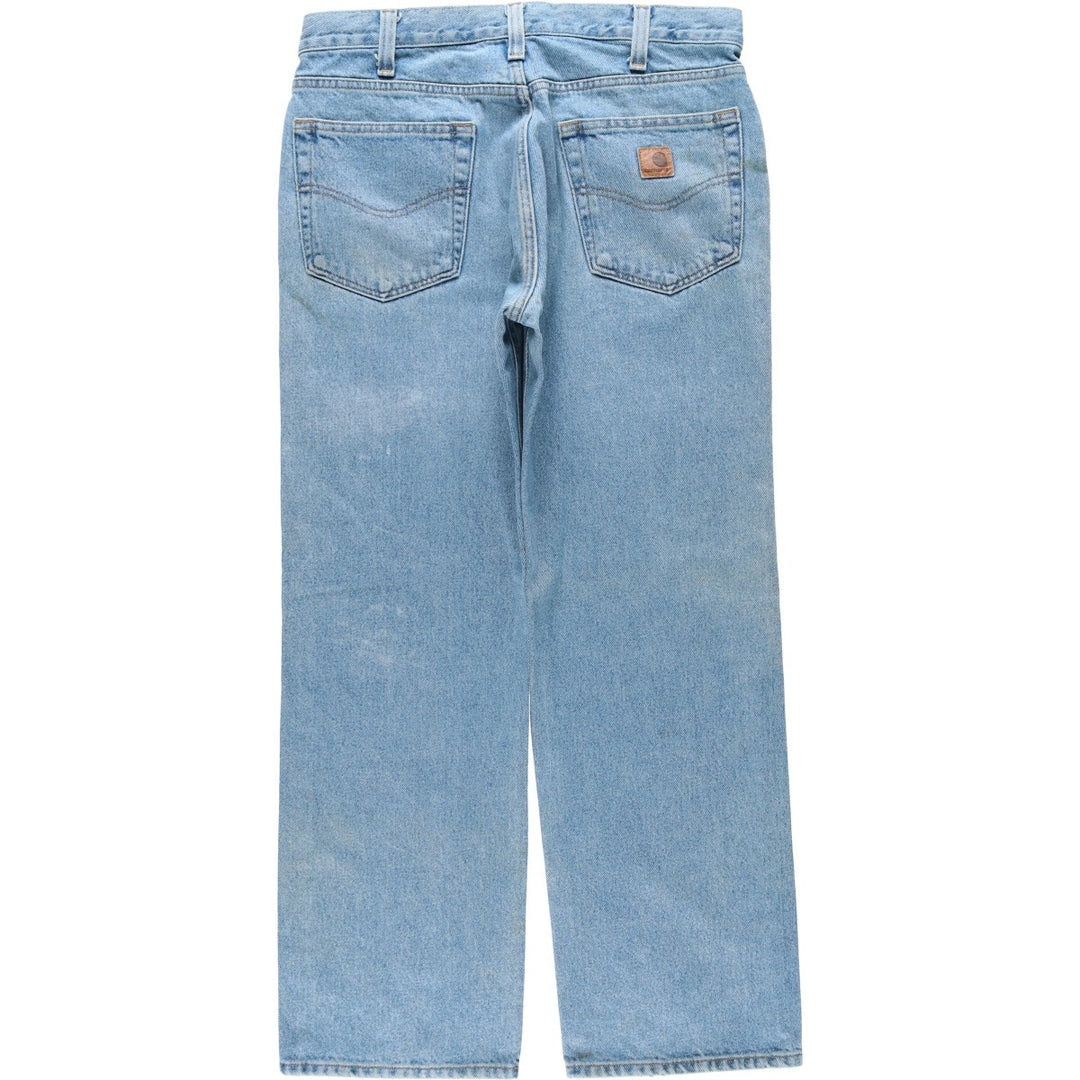 Carhartt Relaxed Fit Tapered Denim Pants for Men, W34 equivalent cotton blue type Vintage Second Hand