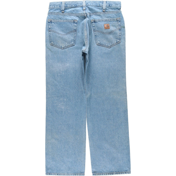 Carhartt Relaxed Fit Tapered Denim Pants for Men, W34 equivalent cotton blue type Vintage Second Hand