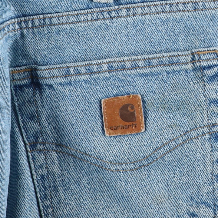 Carhartt Relaxed Fit Tapered Denim Pants for Men, W34 equivalent cotton blue type Vintage Second Hand