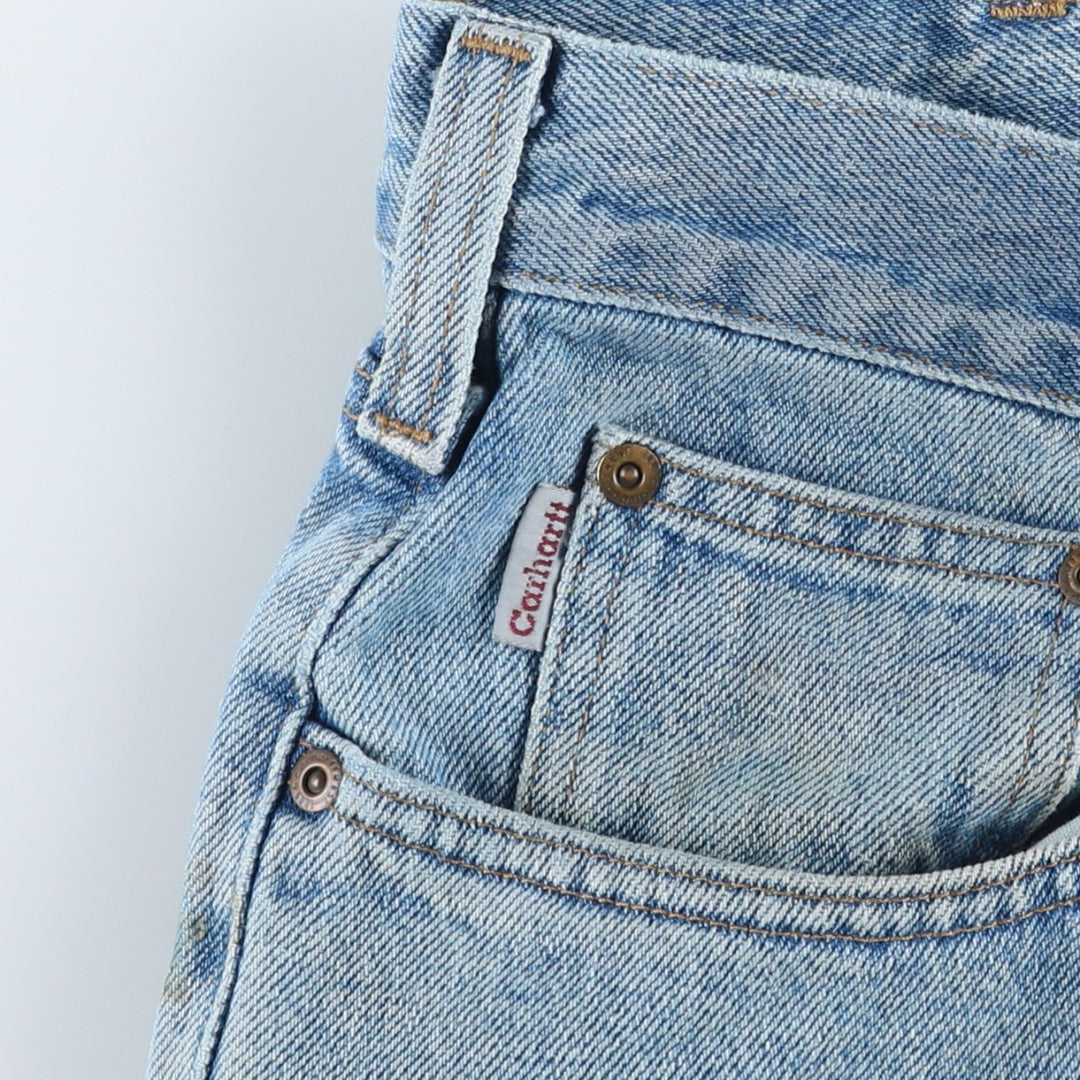 Carhartt Relaxed Fit Tapered Denim Pants for Men, W34 equivalent cotton blue type Vintage Second Hand