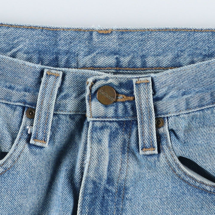 Carhartt Relaxed Fit Tapered Denim Pants for Men, W34 equivalent cotton blue type Vintage Second Hand