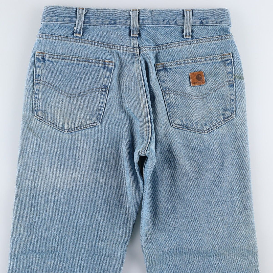 Carhartt Relaxed Fit Tapered Denim Pants for Men, W34 equivalent cotton blue type Vintage Second Hand
