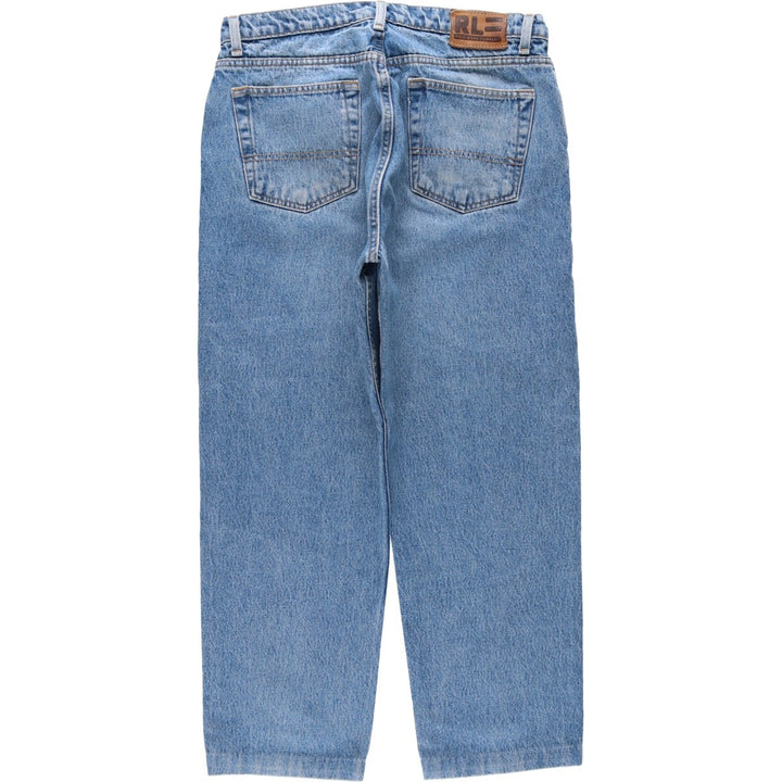 Ralph Lauren POLO JEANS COMPANY RELAXED Tapered Denim Pants, Men's W33 (approx.) cotton blue type Vintage Second Hand