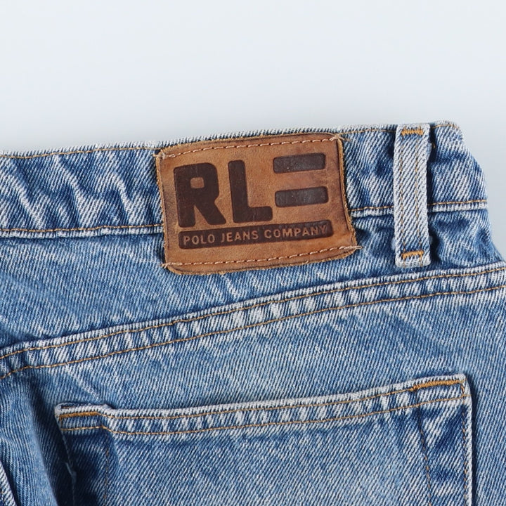Ralph Lauren POLO JEANS COMPANY RELAXED Tapered Denim Pants, Men's W33 (approx.) cotton blue type Vintage Second Hand