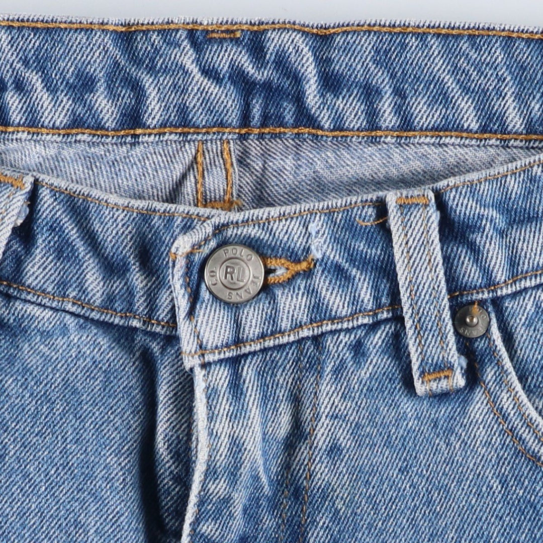 Ralph Lauren POLO JEANS COMPANY RELAXED Tapered Denim Pants, Men's W33 (approx.) cotton blue type Vintage Second Hand