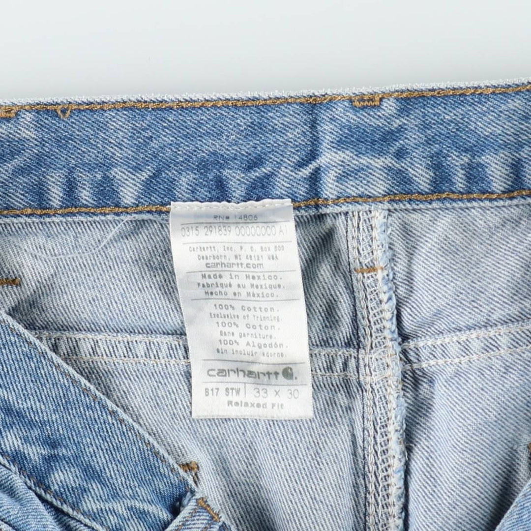 Carhartt Tapered Denim Pants for Men, W32 equivalent cotton blue type Vintage Second Hand