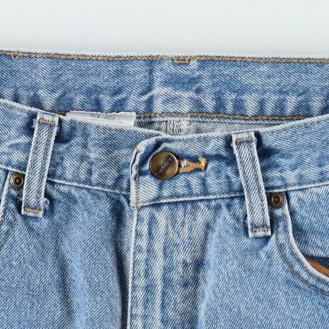 Carhartt Tapered Denim Pants for Men, W32 equivalent cotton blue type Vintage Second Hand