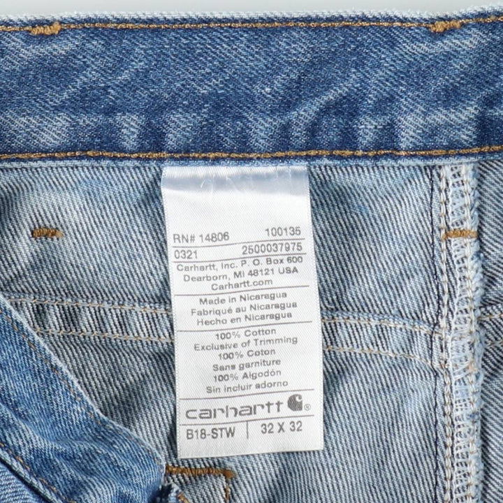 Carhartt Tapered Denim Pants for Men, W32 equivalent cotton blue type Vintage Second Hand