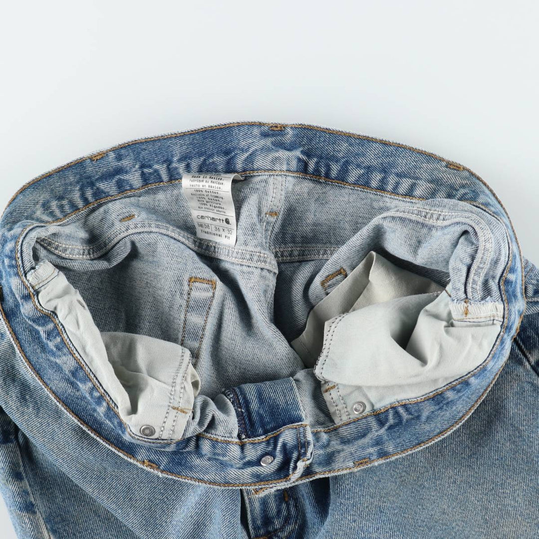Carhartt Traditional FIT Tapered Denim Pants Men's W37 cotton blue type Vintage Second Hand
