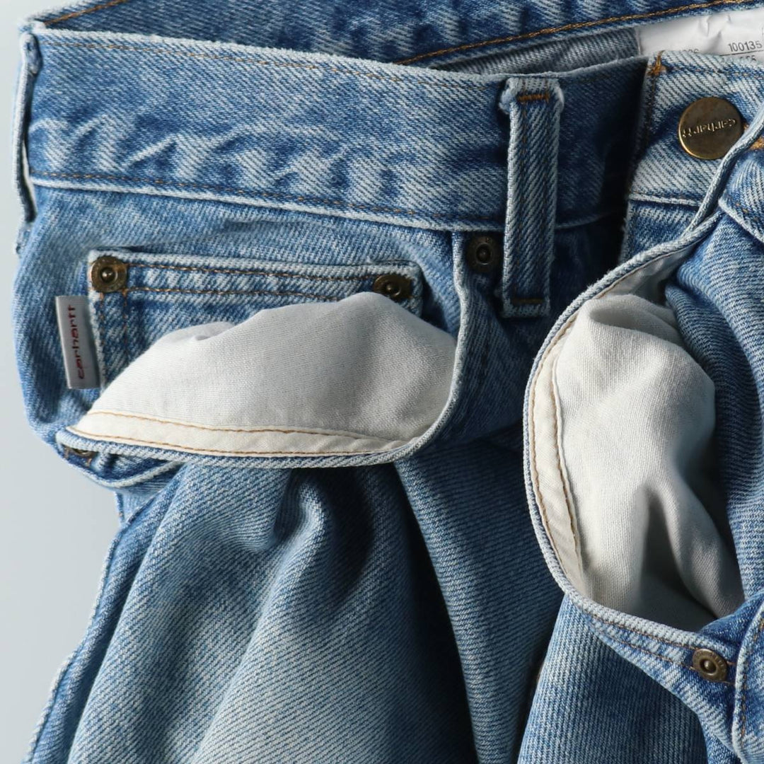 Carhartt Traditional Fit Tapered Denim Pants, Men's, Size W33 cotton Blue type light blue Vintage Second Hand