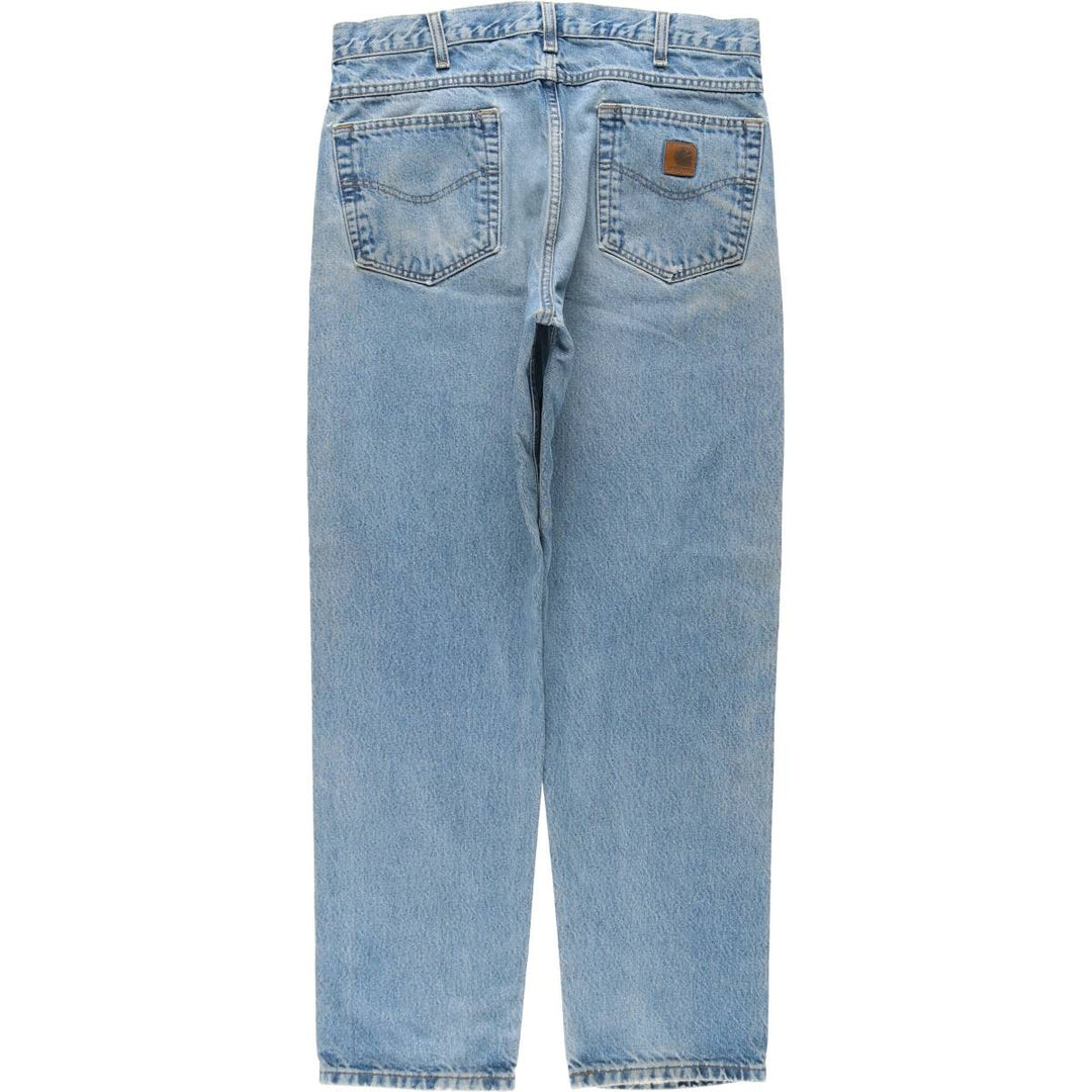 Carhartt logo patch tapered denim pants, men's size W35 (approx.) unclear Blue type light blue Vintage Second Hand