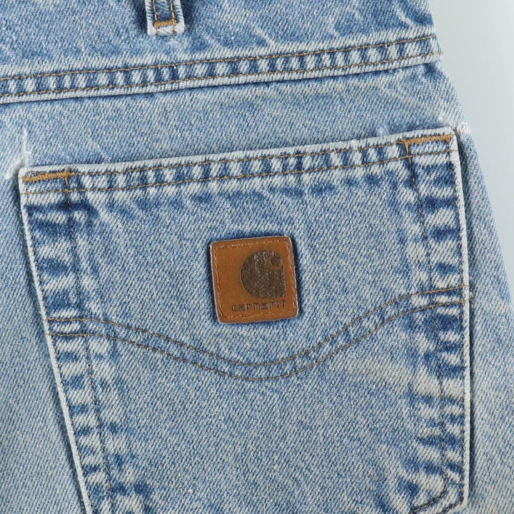 Carhartt logo patch tapered denim pants, men's size W35 (approx.) unclear Blue type light blue Vintage Second Hand