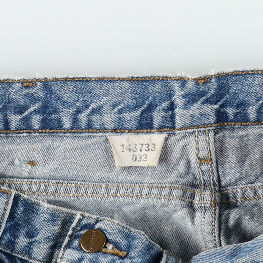Carhartt logo patch tapered denim pants, men's size W35 (approx.) unclear Blue type light blue Vintage Second Hand