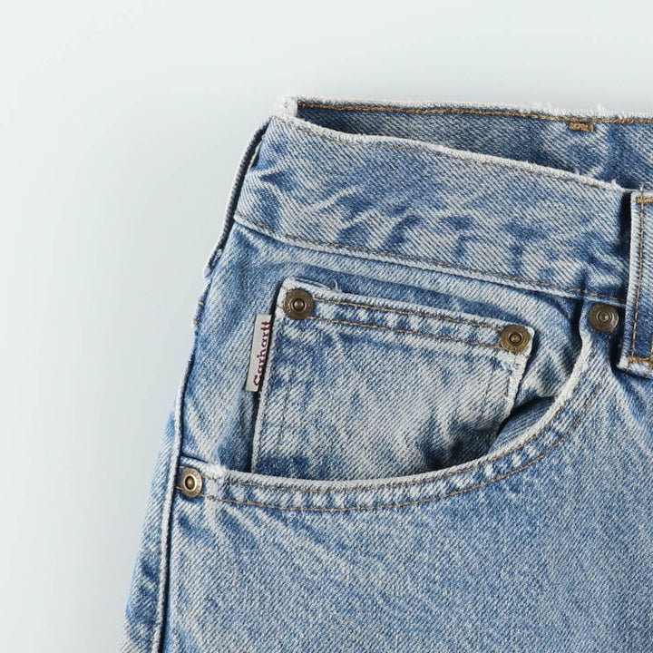 Carhartt logo patch tapered denim pants, men's size W35 (approx.) unclear Blue type light blue Vintage Second Hand