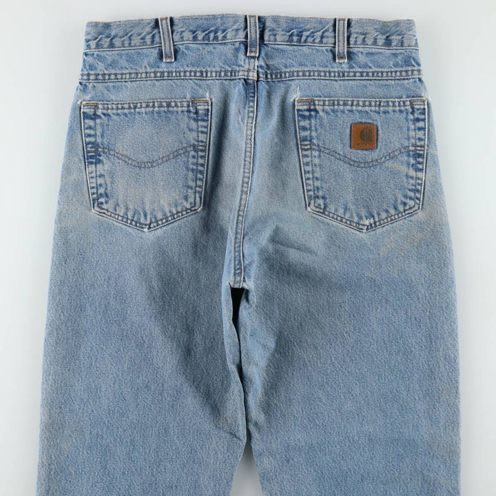 Carhartt logo patch tapered denim pants, men's size W35 (approx.) unclear Blue type light blue Vintage Second Hand
