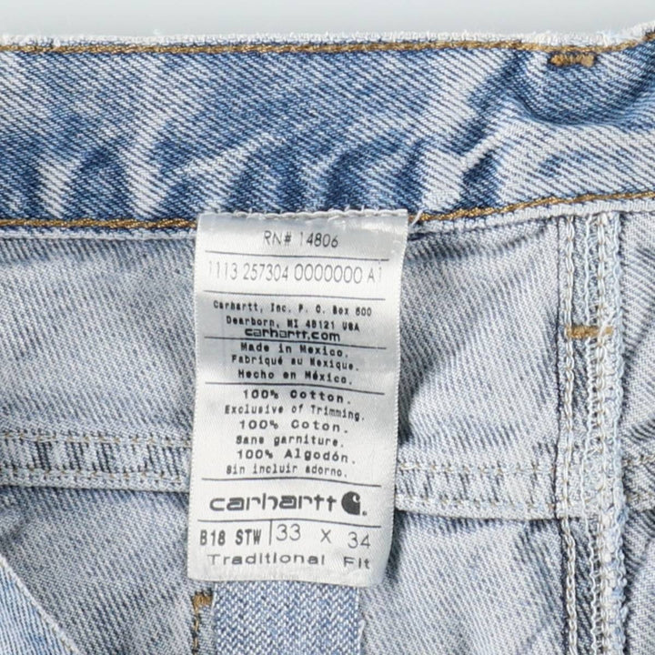 Carhartt Traditional Fit Tapered Denim Pants, Men's, Size W33 cotton blue type Vintage Second Hand