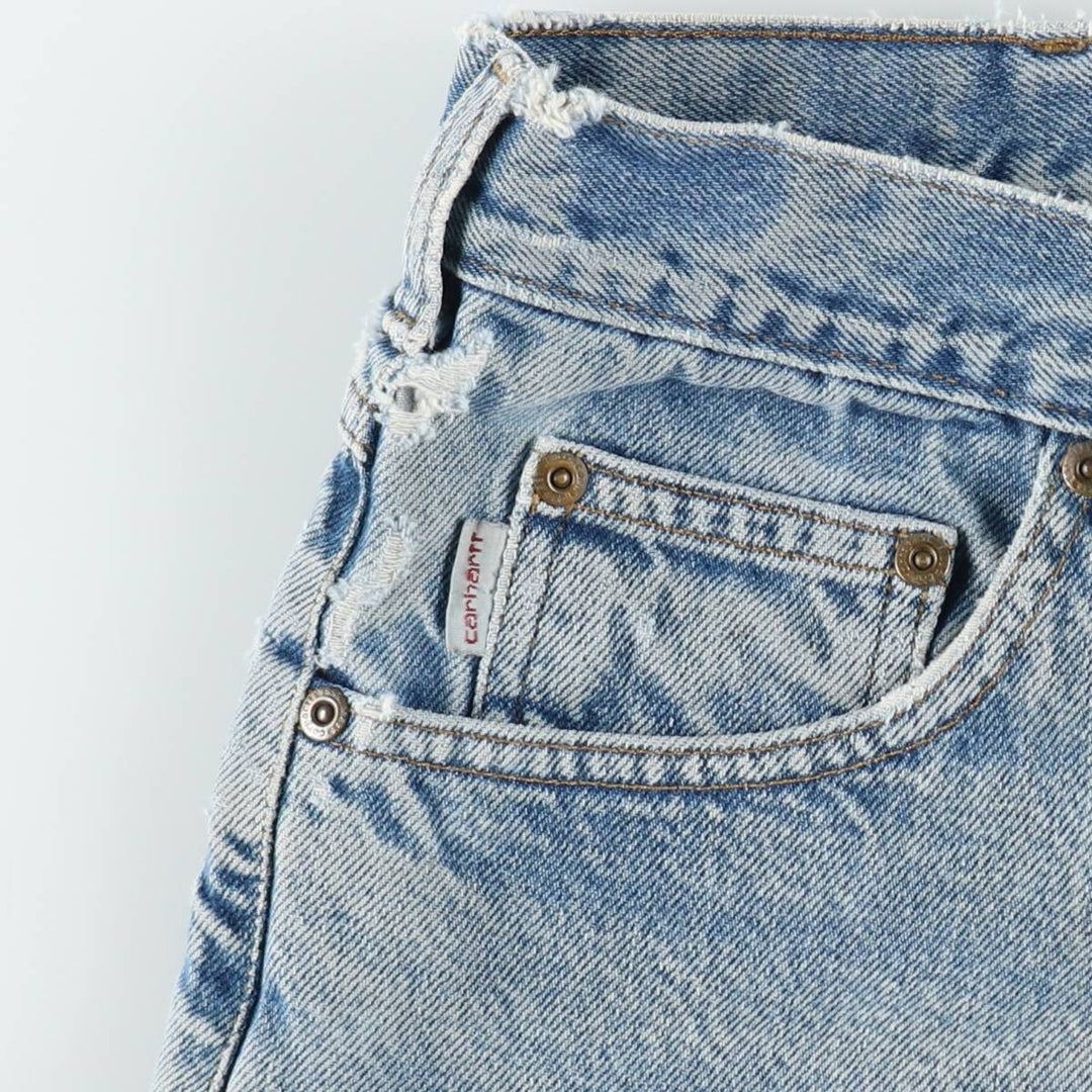 Carhartt Relaxed Fit Tapered Denim Pants for Men, W33 equivalent cotton blue type Vintage Second Hand