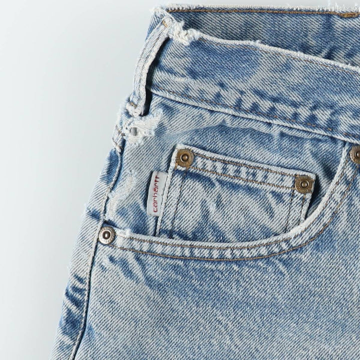 Carhartt Relaxed Fit Tapered Denim Pants for Men, W33 equivalent cotton blue type Vintage Second Hand