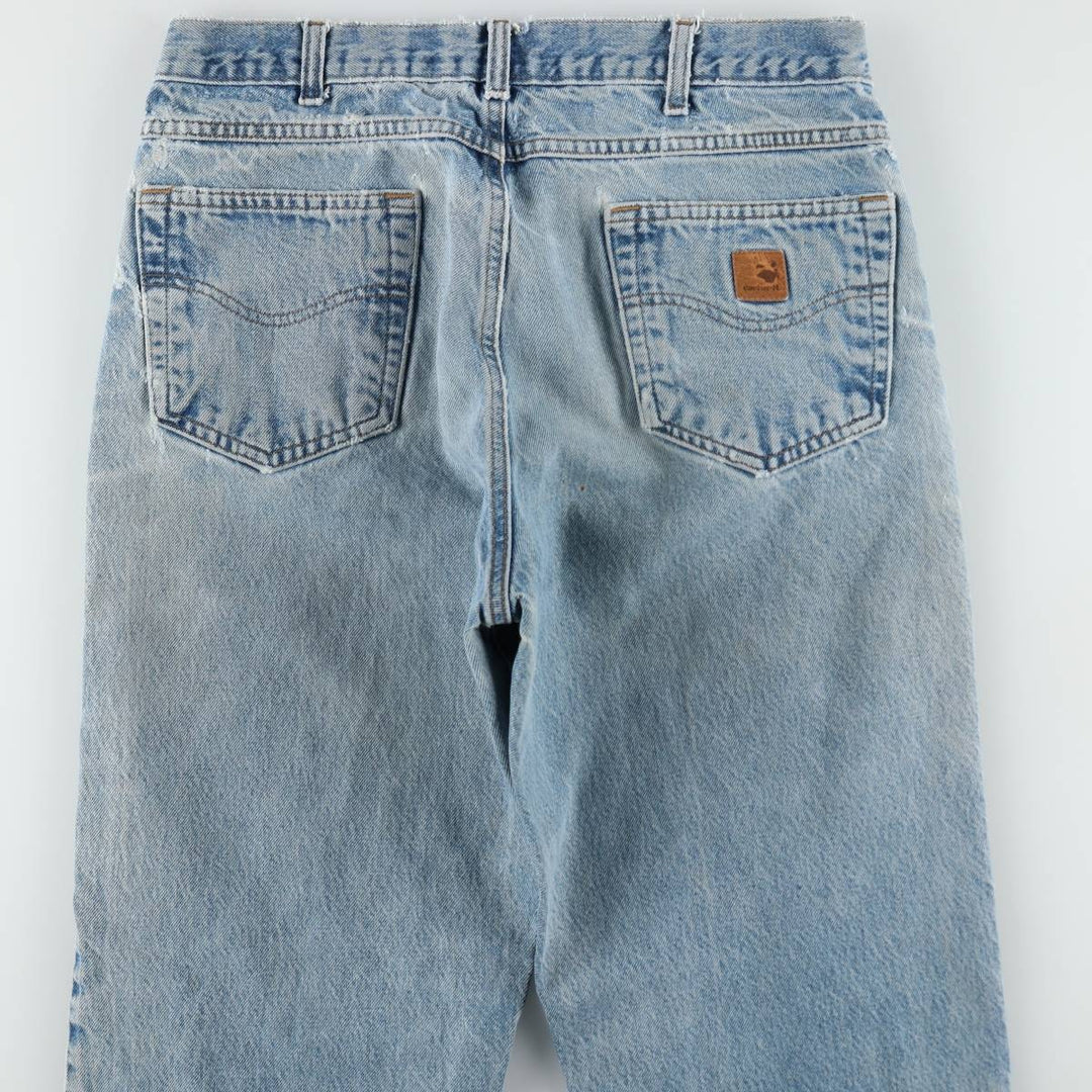 Carhartt Relaxed Fit Tapered Denim Pants for Men, W33 equivalent cotton blue type Vintage Second Hand
