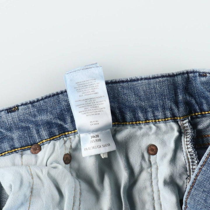 Ralph Lauren Polo Ralph Lauren Straight Denim Pants, Men's W35 (approx.) cotton Blue type light blue Vintage Second Hand