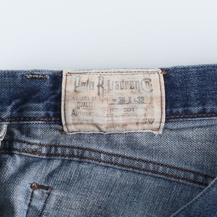 Ralph Lauren POLO RALPH LAUREN Men's Straight Denim Pants, Size W38 cotton blue type Vintage Second Hand