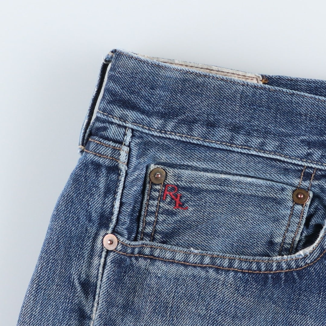 Ralph Lauren POLO RALPH LAUREN Men's Straight Denim Pants, Size W38 cotton blue type Vintage Second Hand