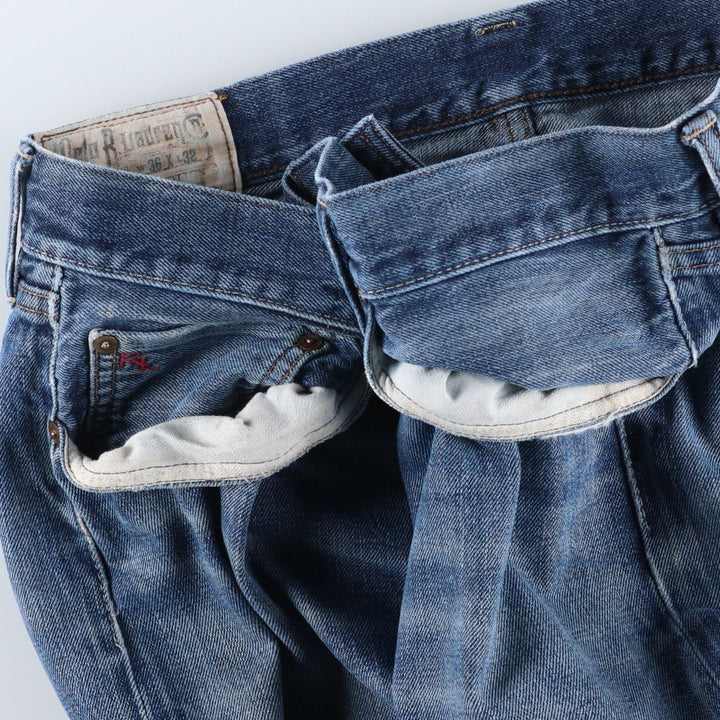 Ralph Lauren POLO RALPH LAUREN Men's Straight Denim Pants, Size W38 cotton blue type Vintage Second Hand