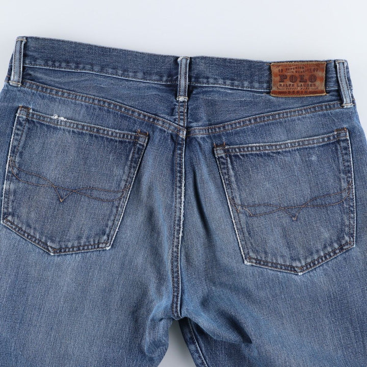 Ralph Lauren POLO RALPH LAUREN Men's Straight Denim Pants, Size W38 cotton blue type Vintage Second Hand