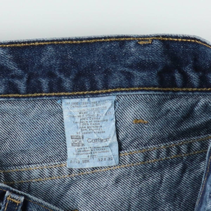 2000'S Carhartt Tapered Denim Pants, Made in USA, Men's Size W34 (approx.) cotton blue type Vintage Second Hand
