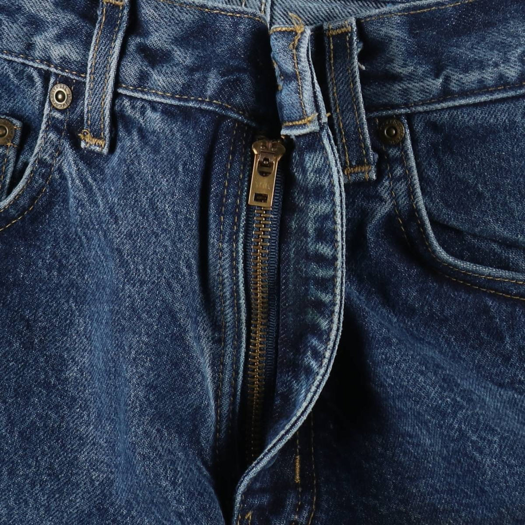 2000'S Carhartt Tapered Denim Pants, Made in USA, Men's Size W34 (approx.) cotton blue type Vintage Second Hand