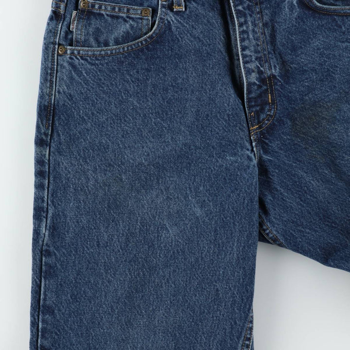 2000'S Carhartt Tapered Denim Pants, Made in USA, Men's Size W34 (approx.) cotton blue type Vintage Second Hand
