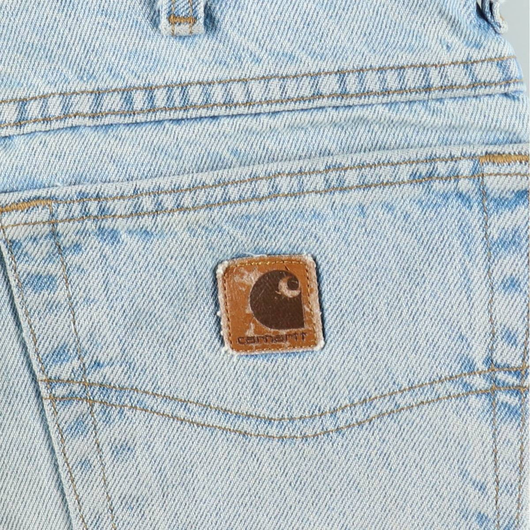Carhartt Tapered Denim Pants, Made in USA, Men's Size W32 (approx.) cotton blue type Vintage Second Hand