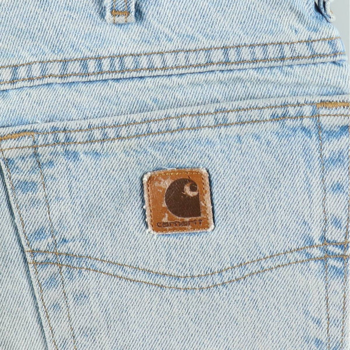 Carhartt Tapered Denim Pants, Made in USA, Men's Size W32 (approx.) cotton blue type Vintage Second Hand