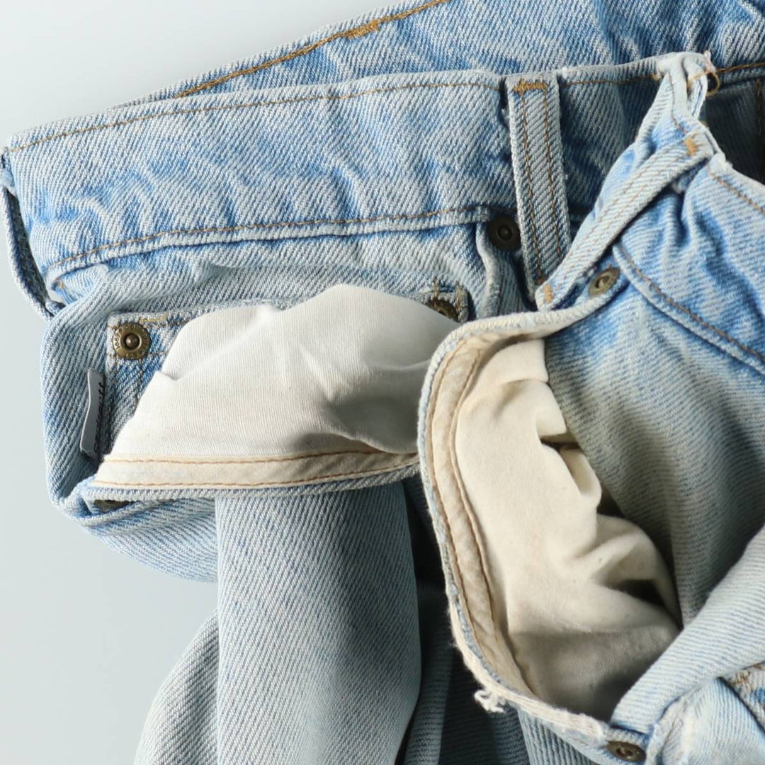 Carhartt Tapered Denim Pants, Made in USA, Men's Size W32 (approx.) cotton blue type Vintage Second Hand