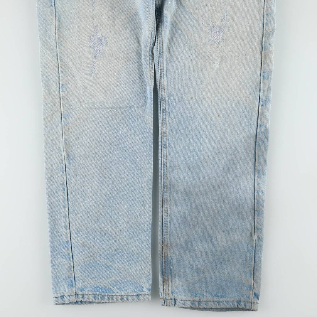 Carhartt Tapered Denim Pants, Made in USA, Men's Size W32 (approx.) cotton blue type Vintage Second Hand