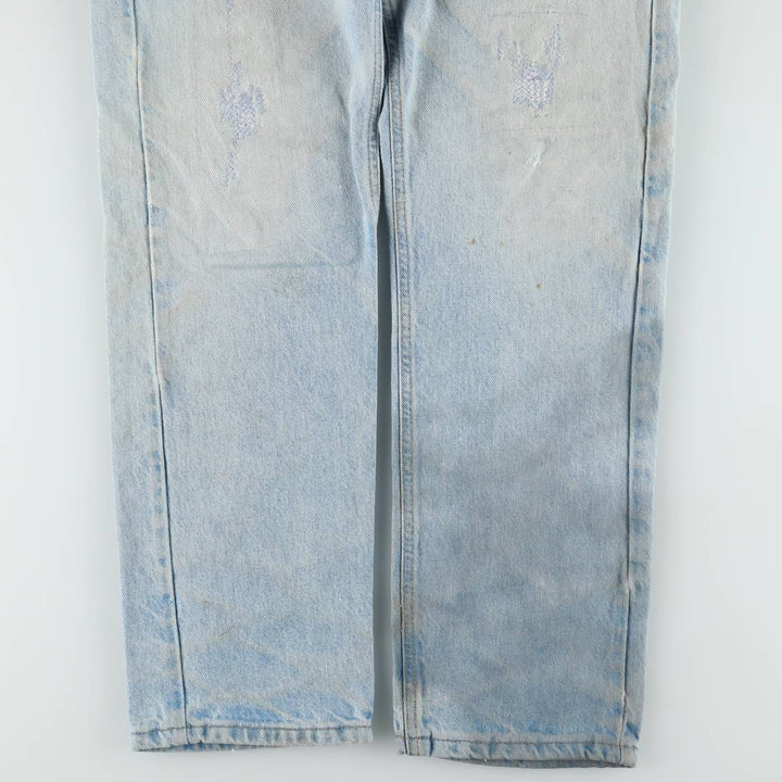 Carhartt Tapered Denim Pants, Made in USA, Men's Size W32 (approx.) cotton blue type Vintage Second Hand