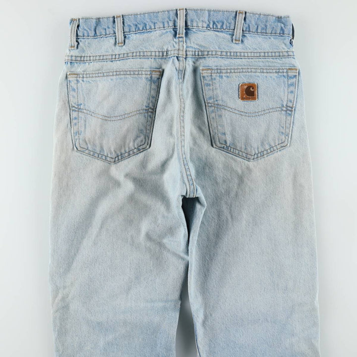 Carhartt Tapered Denim Pants, Made in USA, Men's Size W32 (approx.) cotton blue type Vintage Second Hand