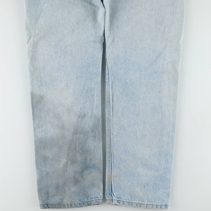 Carhartt Tapered Denim Pants, Made in USA, Men's Size W32 (approx.) cotton blue type Vintage Second Hand