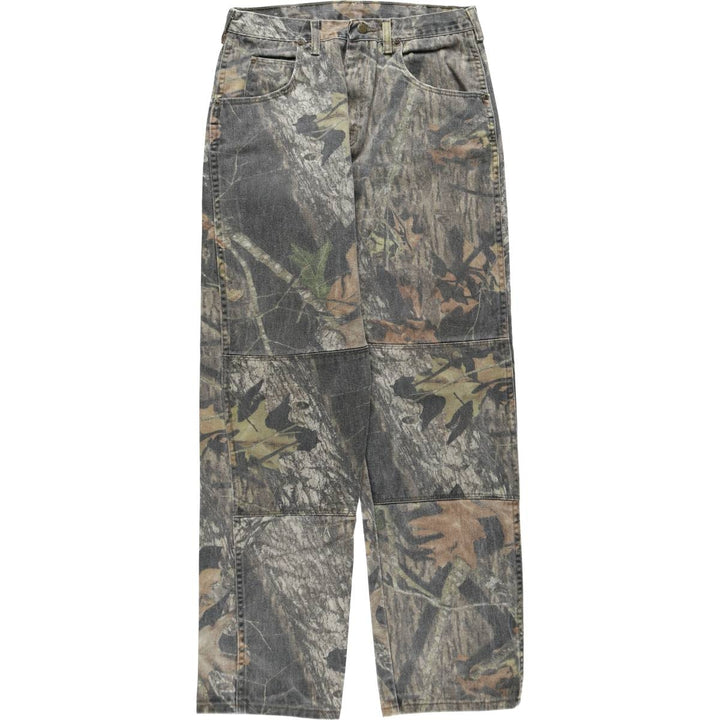 Wrangler Camouflage Pattern RealTree Camo Tapered Denim Pants, Men's W31 (approx.) cotton Khaki type Vintage Second Hand