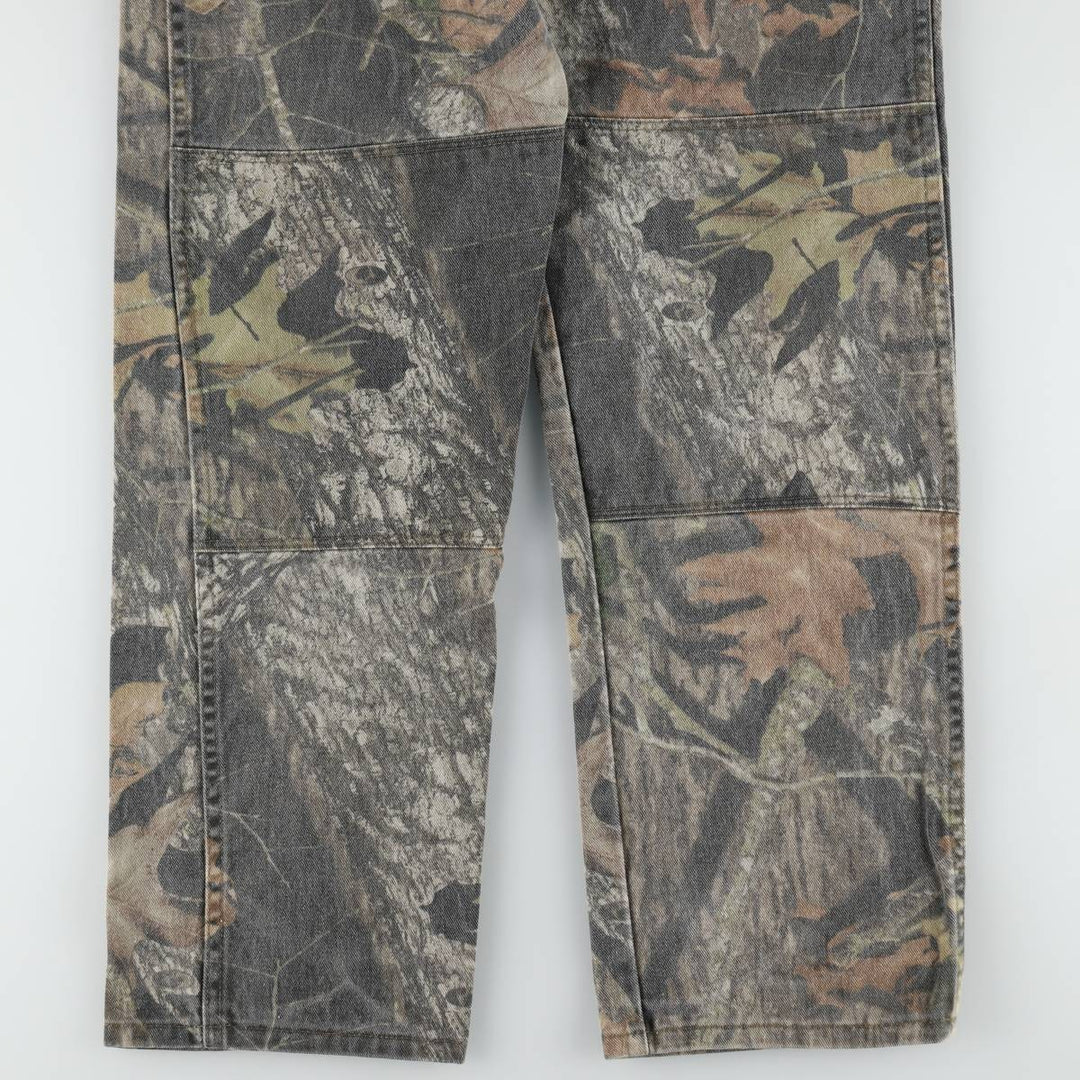 Wrangler Camouflage Pattern RealTree Camo Tapered Denim Pants, Men's W31 (approx.) cotton Khaki type Vintage Second Hand