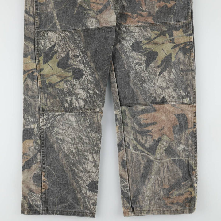 Wrangler Camouflage Pattern RealTree Camo Tapered Denim Pants, Men's W31 (approx.) cotton Khaki type Vintage Second Hand