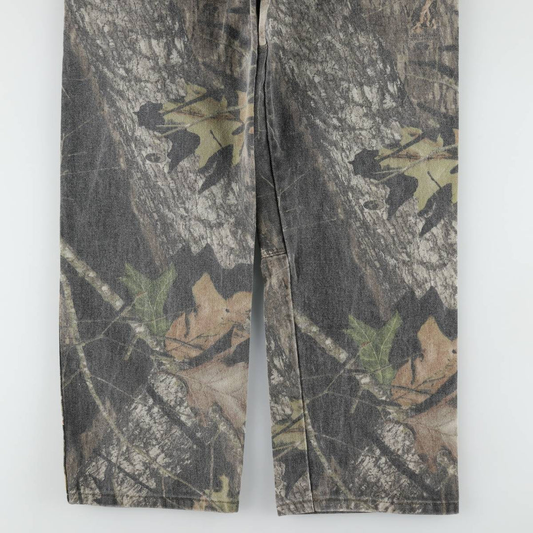 Wrangler Camouflage Pattern RealTree Camo Tapered Denim Pants, Men's W31 (approx.) cotton Khaki type Vintage Second Hand