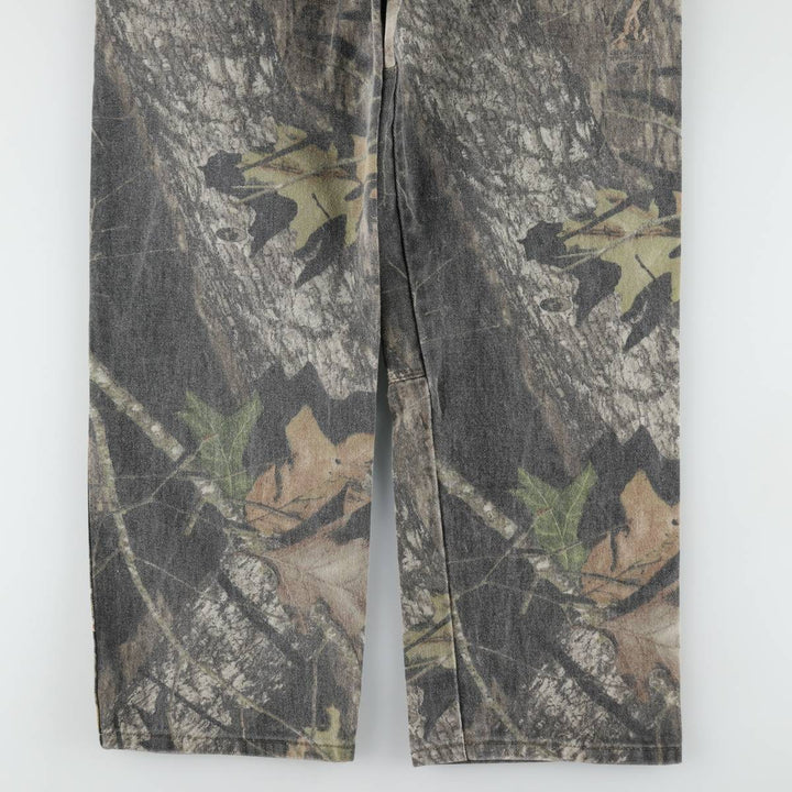 Wrangler Camouflage Pattern RealTree Camo Tapered Denim Pants, Men's W31 (approx.) cotton Khaki type Vintage Second Hand