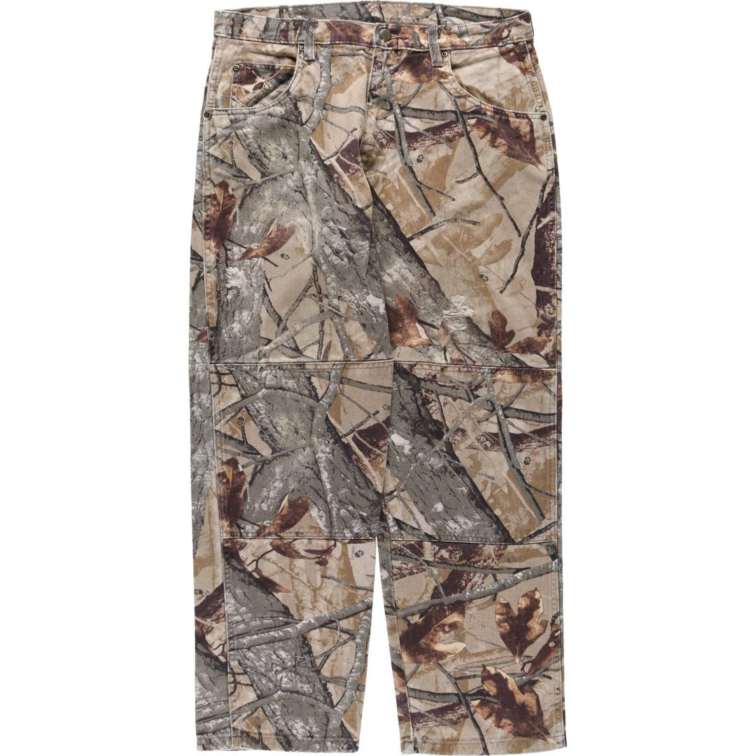 Wrangler Camouflage Pattern Realtree Camo Tapered Denim Pants, Men's Size W34 unclear Khaki type Vintage Second Hand