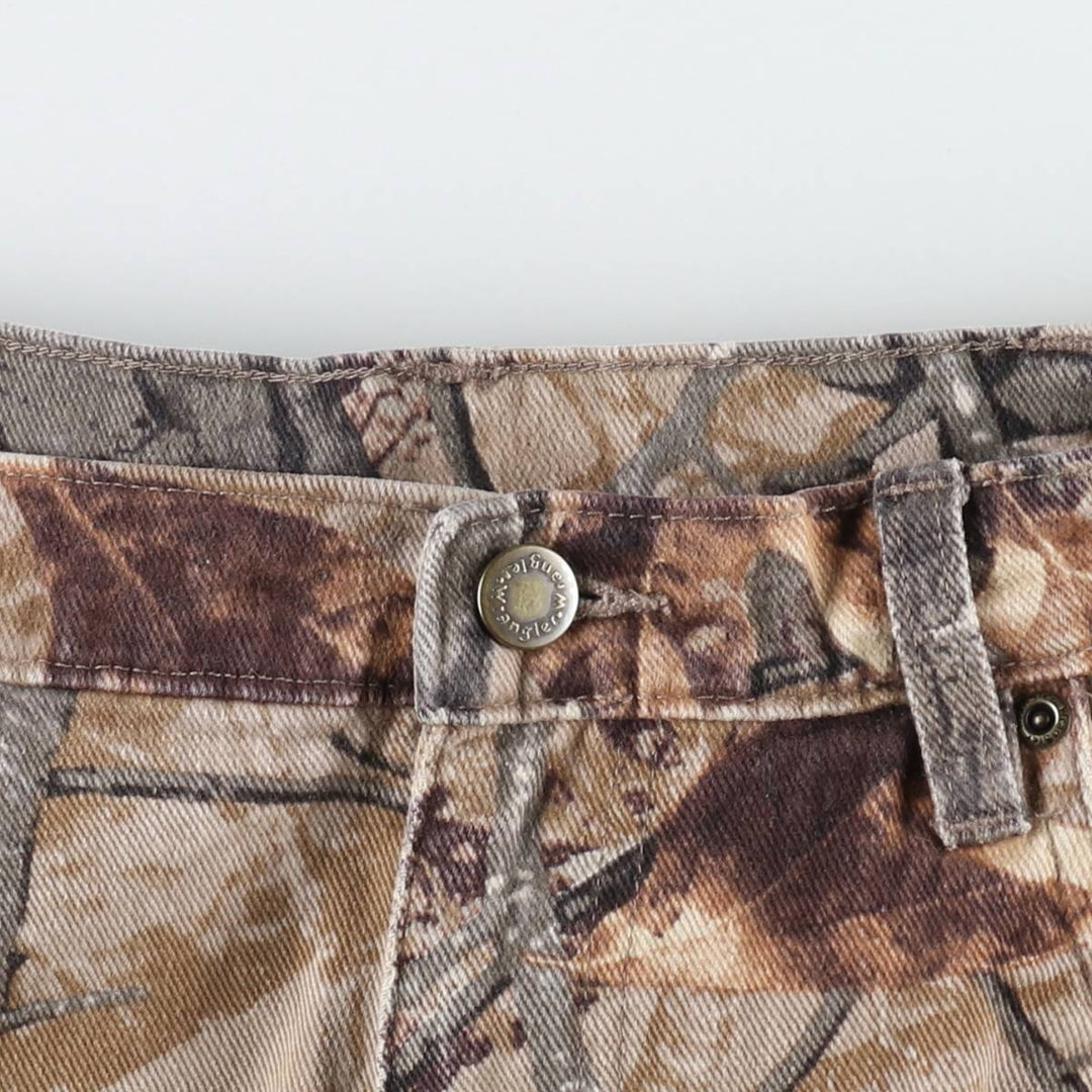 Wrangler Camouflage Pattern Realtree Camo Tapered Denim Pants, Men's Size W34 unclear Khaki type Vintage Second Hand