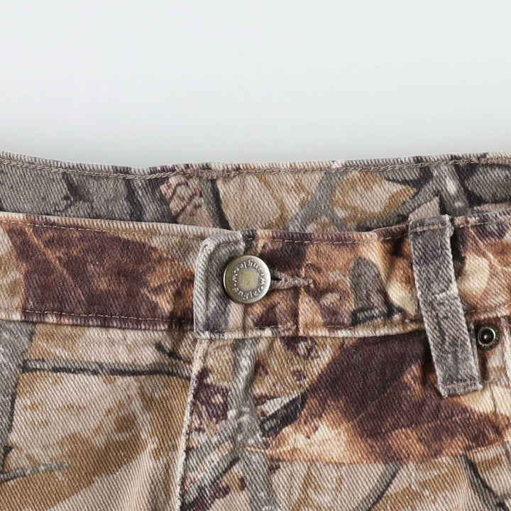 Wrangler Camouflage Pattern Realtree Camo Tapered Denim Pants, Men's Size W34 unclear Khaki type Vintage Second Hand