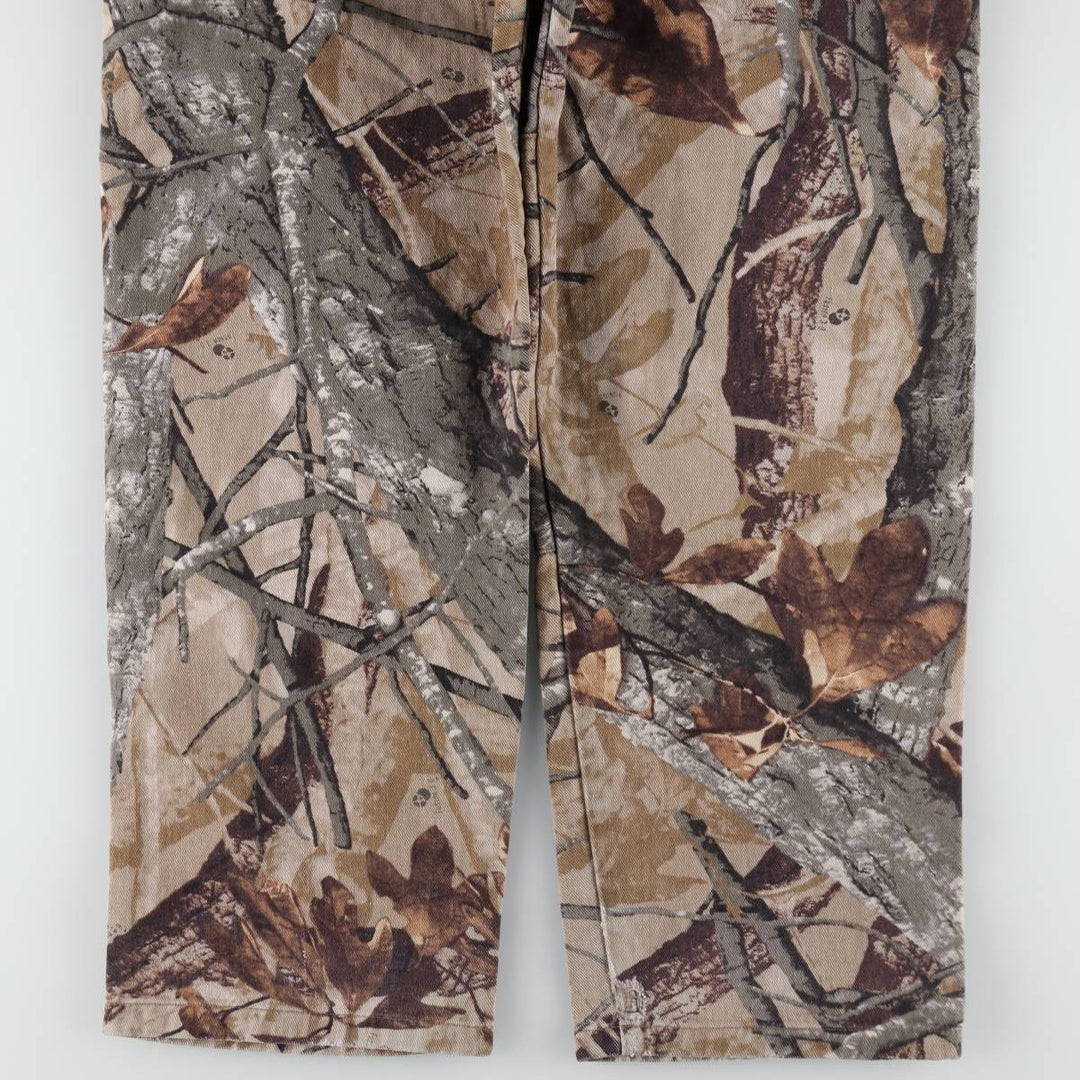 Wrangler Camouflage Pattern Realtree Camo Tapered Denim Pants, Men's Size W34 unclear Khaki type Vintage Second Hand
