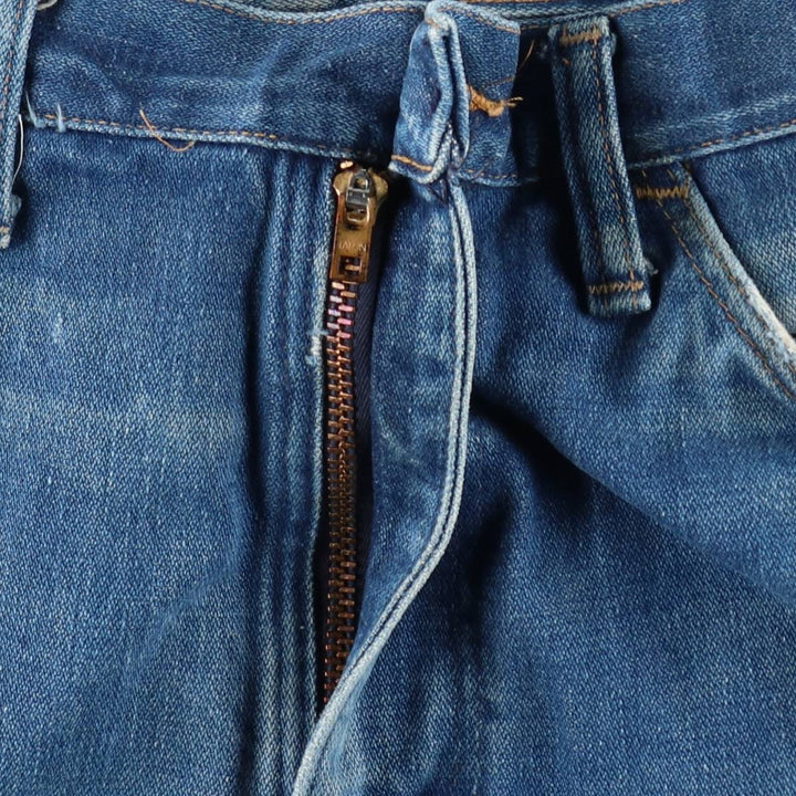 ~90'S Wrangler Flare Cut Denim Pants, Made in USA, Men's Size W31 (approx.), Vintage unclear blue type Vintage Second Hand