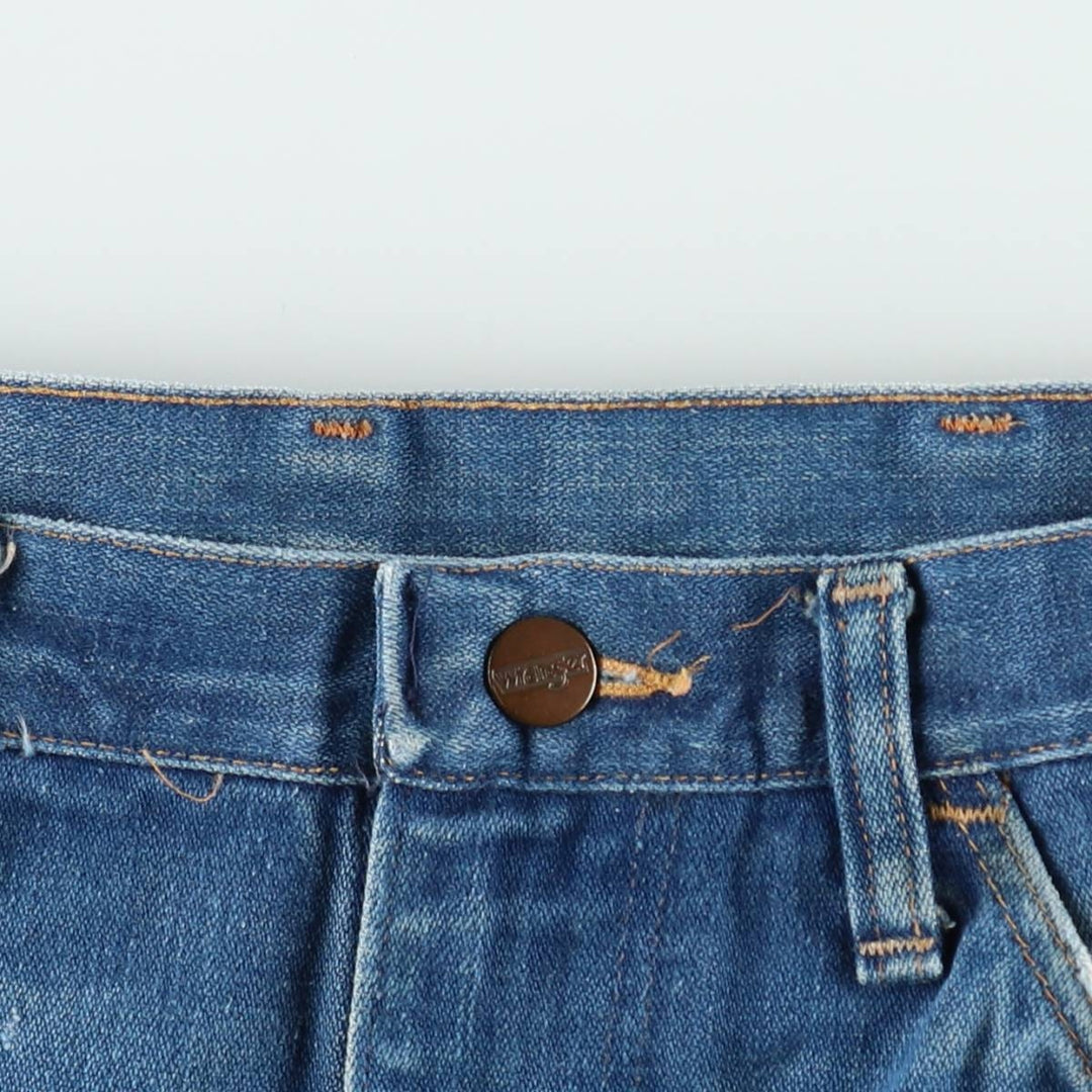 ~90'S Wrangler Flare Cut Denim Pants, Made in USA, Men's Size W31 (approx.), Vintage unclear blue type Vintage Second Hand
