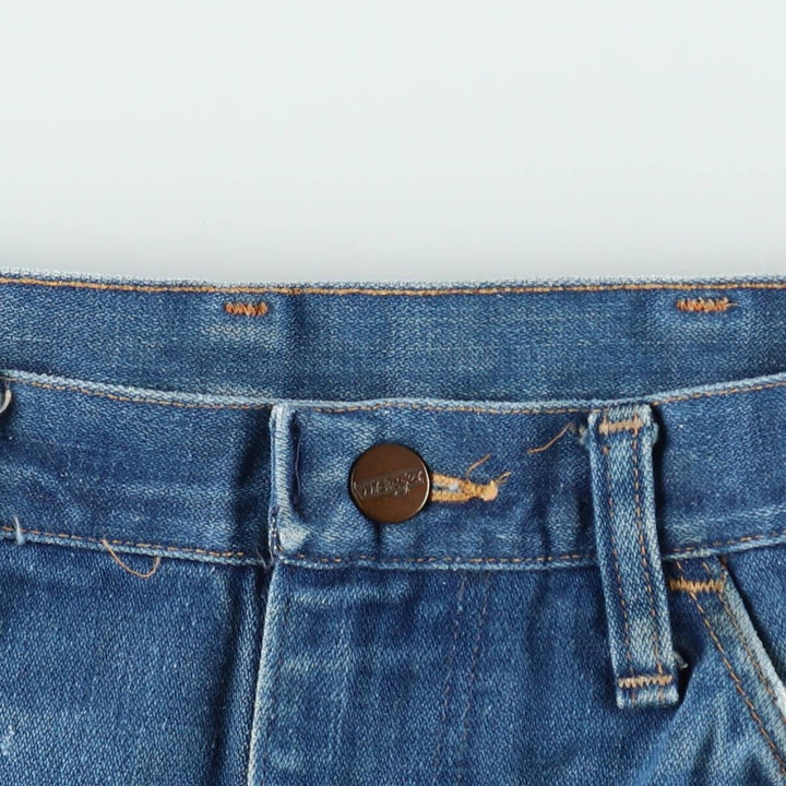 ~90'S Wrangler Flare Cut Denim Pants, Made in USA, Men's Size W31 (approx.), Vintage unclear blue type Vintage Second Hand